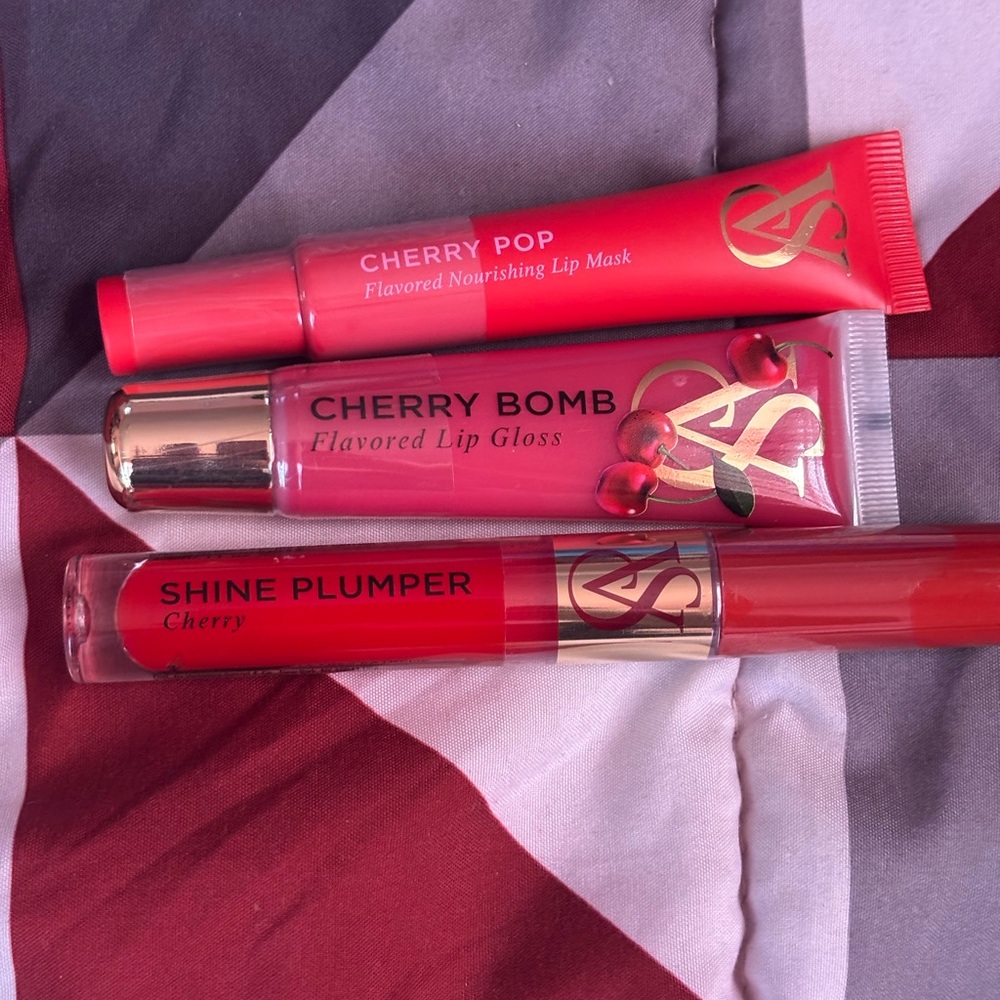 Victoria's Secret Cherry Lip Care Trio - Red